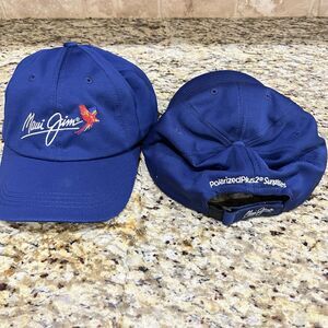 Maui Jim Polarized Plus 2 Sunglasses Embroidered Blue Lot 2 Baseball Hat